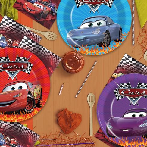 مجموعات أكواب أطباق ومناديل السيارات، لوازم حفلات أعياد الميلاد للسيارات، أدوات مائدة لإضاءة زينة عيد ميلاد السيارات تتضمن 30 طبقًا و30 منديلًا و30 كوبًا لتزيين أعياد ميلاد السيارات الصبية والبنات in Kuwait