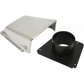 Cowl Vent, Akozon Boat Cowl Vent 304 Stainless Steel Marine Intake Cowl Ventilator Cover with Nylon Base for Boats Yachts Accessory