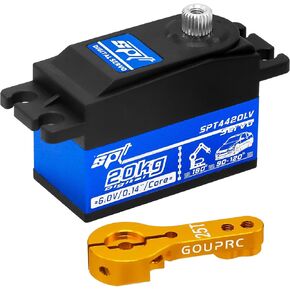 GOUPRC 20kg Low Profile Servo High Torque of Metal Gear Digital Servo with 25T Metal Arm for 1/8 1/10 1/12 RC Model DIY Car Robot