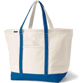 Lands' End Open Top Canvas Tote Bag