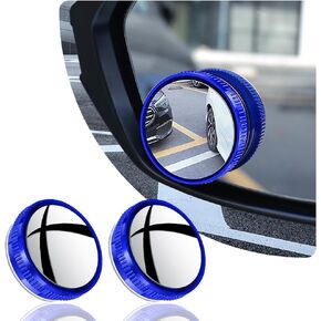 2PCS Suction Cup Car Convex Blind Spot Mirror,360°Adjustable Side Mirror Blindspot Used in Car Mirror,Universal HD Fish Eye Mirror Car Mirror Accessories Fit for Cars SUVs Trucks (Red)