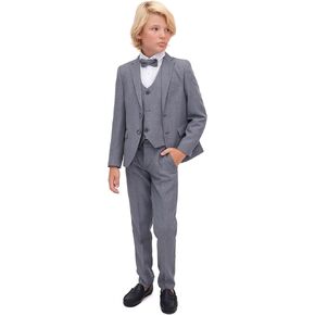Boys Suits, Slim Fit Toddler Suit Set for Teen, Kids Wedding Ring Bearer Outfit