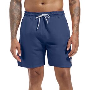 Men's Printed Swim Trunk 7 inch Inseam Quick Dry Swimwear Mesh Liner Bathing Suits with Drawstring