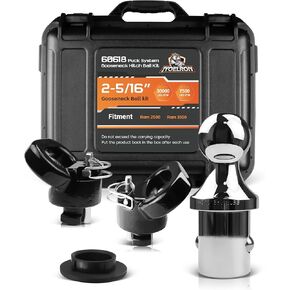 60692 Puck System Gooseneck Hitch Ball Kit, 2-5/16“ Ball kit, Compatible with 2013-2021 Ford F250 F350 F450, 2016-2021 Chevrolet GMC 2500HD 3500HD, Nissan Titan XD, 30000 lbs GTW/7500 lbs VTW