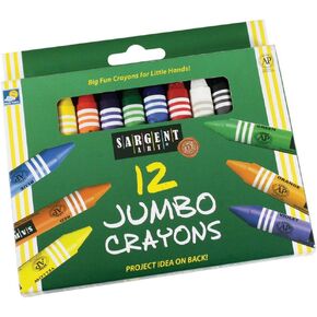 Sargent Art 55-0912 12-Count Large Crayon, Peggable