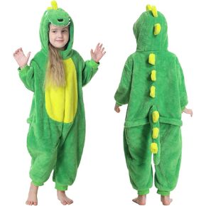 TONWHAR Kids Cartoon Animal Onesie Pajamas Halloween Cosplay Costume Jumpsuit Partywear for Boys & Girls
