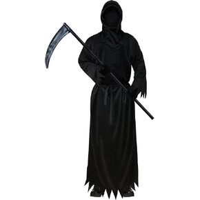 Grim Reaper Costume Set for Adult Men,Scary Phantom Halloween Robe Costumes for Boys Ages 14+