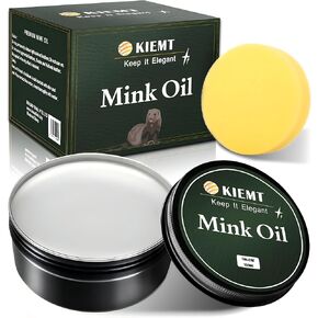 Premium Mink Oil Leather Conditioner & Cleaner - All-in-One Leather Care Kit for Boots, Shoes, Sofas, and More!