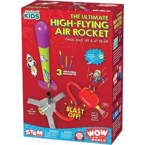 Thames & Kosmos Wow in The World Ultimate HIGH-Flying AIR Rocket Launch Up to 100ft, Fun Sound Effects, Kids Outdoor Toy, Companion Audio Content, Bonus Reusable Science Tool, STEM Toy Kids 4