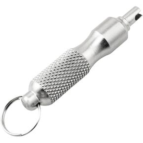 DZS Elec Valve Core Wrench Removal Repair Tool Valve Core Wrench Keychain Car Bike Tyre Valve Bleeder Stainless Steel Valve Core Remover for Motorcycle Tyre Repair