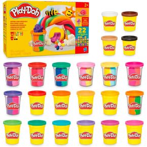 Play-Doh 22 Pack Ultimate Color Variety, Bulk Assorted Colors, 2 & 4 Ounce Modeling Compound Cans, Kids Arts & Crafts, Preschool Toys for 2 Year Old Girls & Boys & Up (Amazon Exclusive)