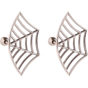 Spider Web Statement Cartilage Earring for women men Halloween Goth Punk Unique Earrings Ear Helix Piercing earrings Gothic Jewelry