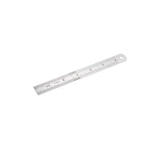 Silver Straight Ruler 15cm 6 Inch Stainless Steel Straight Ruler Precision Double Sided Drafting Supplies School Office Stationery Teaching Materials