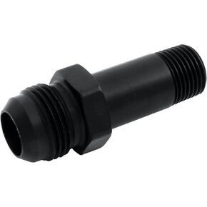 Allstar ALL90044 Black Anodized Aluminum 3" Length Oil Inlet 12AN Male to 1/2 NPT Male Fitting