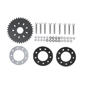 Sprocket, 36 Teeth Flat Sprocket with 9 Hole Adapter Mount Rear Chain Sprocket Replacement for 49cc 66cc 80cc 2 Stroke Motorized Bike