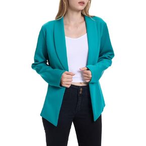 Womens Casual Blazers Open Front Lapel Long Sleeve Business Jackets Solid Blazer