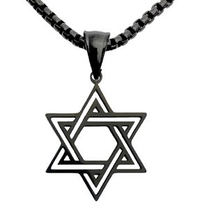 Tapp Collections Star Of David Pendant 316L Stainless Steel Necklace For Men Women
