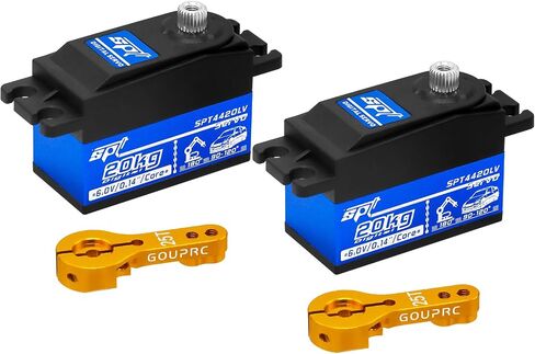 GOUPRC 20kg Low Profile Servo High Torque of Metal Gear Digital Servo with 25T Metal Arm for 1/8 1/10 1/12 RC Model DIY Car Robot in Saudi Arabia