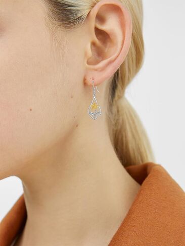 925 Sterling Silver Birth Flower Earrings Carnation/Violet/Daffodil/Daisy/Lily/Rose/Lotus/Poppy/Marigold/Holly Earrings Birth Month Flower Jewelry for Women in Saudi Arabia