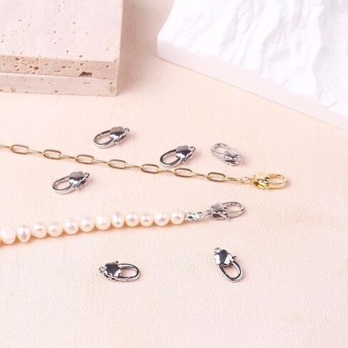 14k Gold Lobster Claw Clasp Gold Filled with Closed Jump Rings for Necklaces Bracelet Or Jewelry Making（6PCS） in Kuwait