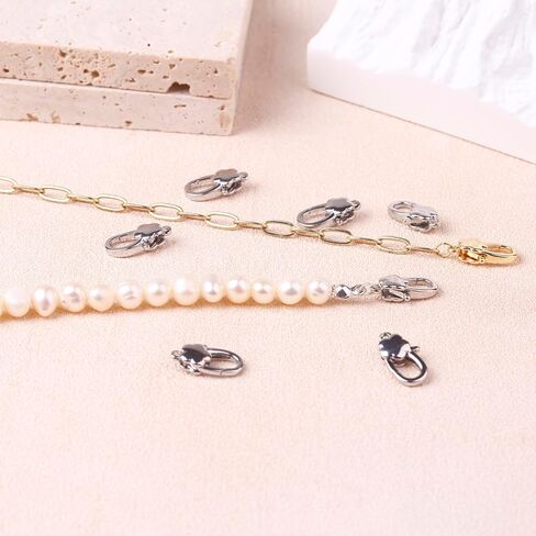 14k Gold Lobster Claw Clasp Gold Filled with Closed Jump Rings for Necklaces Bracelet Or Jewelry Making（6PCS） in Kuwait