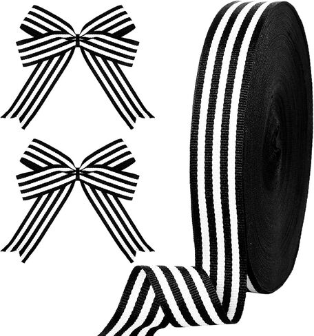 50 Yards Christmas Striped Ribbon 1 Inch Christmas Grosgrain Striped Ribbon for Christmas Gift Wrapping DIY Crafts Wrapping Ribbons Home Ornament Decoration(Red White) in Saudi Arabia