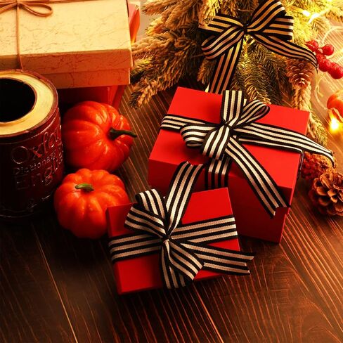 50 Yards Christmas Striped Ribbon 1 Inch Christmas Grosgrain Striped Ribbon for Christmas Gift Wrapping DIY Crafts Wrapping Ribbons Home Ornament Decoration(Red White) in Saudi Arabia