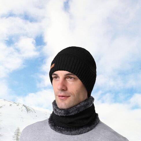 مجموعة دفء الشتاء المكونة من 5 قطع تتضمن قبعات صغيرة شتوية ووشاح وقفازات تدفئة وقناع تزلج لتدفئة الوجه وتدفئة للأذن in Kuwait