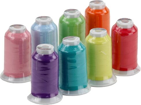 ELEMENT Spectrum Pack | Tray of 8 spools | Machine Embroidery Thread | 1000m | 40 wt | Glossy | Compatible with Brother Babylock Janome Singer Pfaff Husqvarna Bernina Sewing Machines in Kuwait