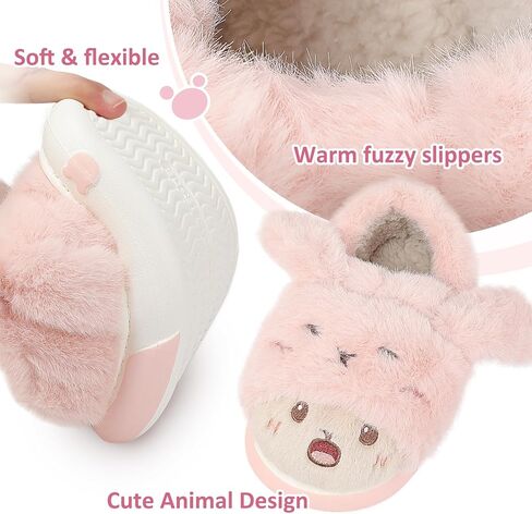 Girls Boys slippers Warm toddler slippers Soft Plush House Slippers for Kids Indoor shoes in Kuwait