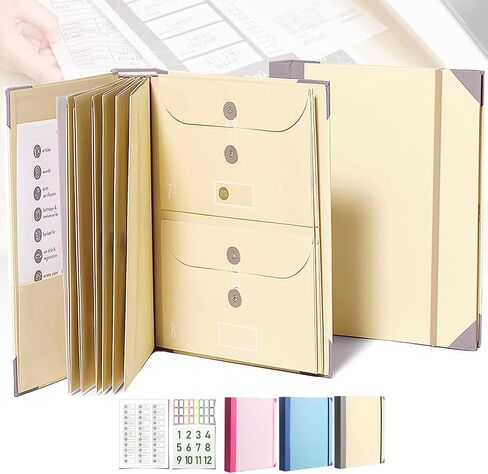 Family/Personal Important Papers Document Life Binder/Folder/Organizer Folio.in Case I Go Missing/Keepsake Certificate/Birth Document Binder Organizer,Fatalities and Folios,Emergency Folder (Bule) in Kuwait