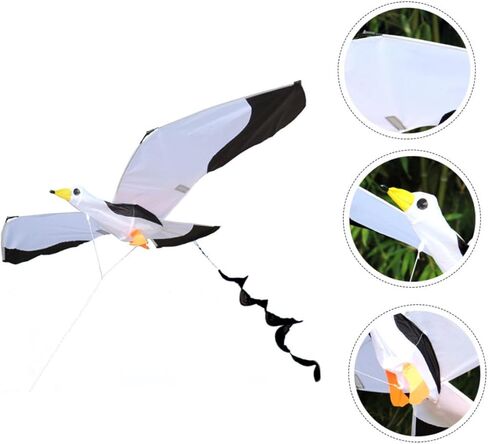 1 قطعة طائرة ورقية النورس ثلاثية الأبعاد مقاومة للرياح في الهواء الطلق ألعاب الطيران في الهواء الطلق طائرات ورقية كبيرة للبالغين من القماش طائرة ورقية للبالغين طائرات ورقية سهلة الطيران طائرة ورقية منقوشة من القماش مستلزمات ألعاب الحيوانات للأطفال in Kuwait