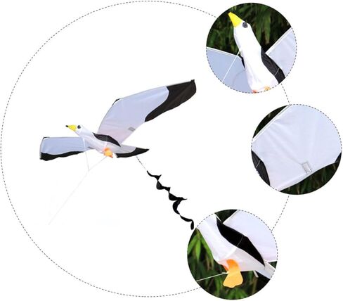 1 قطعة طائرة ورقية النورس ثلاثية الأبعاد مقاومة للرياح في الهواء الطلق ألعاب الطيران في الهواء الطلق طائرات ورقية كبيرة للبالغين من القماش طائرة ورقية للبالغين طائرات ورقية سهلة الطيران طائرة ورقية منقوشة من القماش مستلزمات ألعاب الحيوانات للأطفال in Kuwait