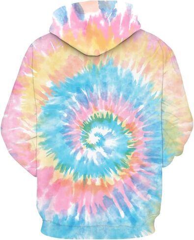 Unisex Rose Tie Dye Fashion Sweatshirt Pullover Hoodies in Saudi Arabia