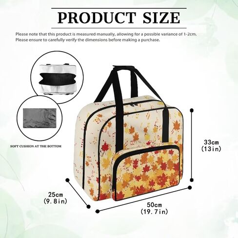 Sewing Machine Case with Front Pocket Travel Tote Case for Sewing Machine and Accessories Portable Carrying Tote Bag Fits Most Standard Sewing Machines Sewing Machine Pattern in Kuwait