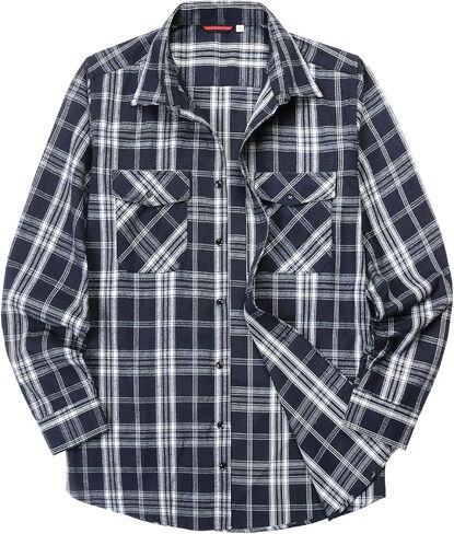 1/3 Pack Long Sleeve Flannel Shirt for Men Casual Plaid Button Down Shirt with Pockets in Saudi Arabia