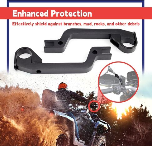 34452 مجموعة أدوات تثبيت Handguard لاستبدال Powermadd Sentinel، مجموعة دعامات حماية يدوية من سبائك الألومنيوم الأسود لسيارات الثلج ATV MX النارية in Kuwait