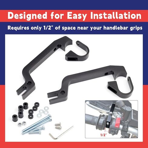 34452 مجموعة أدوات تثبيت Handguard لاستبدال Powermadd Sentinel، مجموعة دعامات حماية يدوية من سبائك الألومنيوم الأسود لسيارات الثلج ATV MX النارية in Kuwait