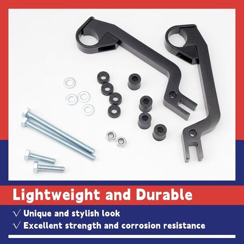 34452 مجموعة أدوات تثبيت Handguard لاستبدال Powermadd Sentinel، مجموعة دعامات حماية يدوية من سبائك الألومنيوم الأسود لسيارات الثلج ATV MX النارية in Kuwait