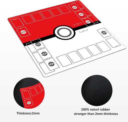 Playmat for Trading Card Game – 2-Player Trainer Mat with 31 Damage Counters and Professional Storage Bag in Kuwait