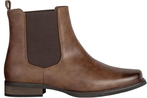 أحذية J's.o.l.e Western Cowboy للرجال ذات مقدمة مربعة أنيقة للكاحل أحذية تشيلسي in Kuwait