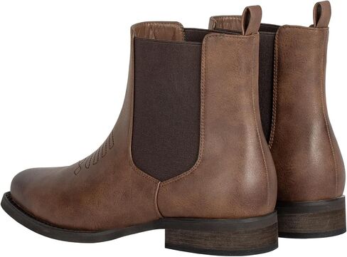 أحذية J's.o.l.e Western Cowboy للرجال ذات مقدمة مربعة أنيقة للكاحل أحذية تشيلسي in Kuwait