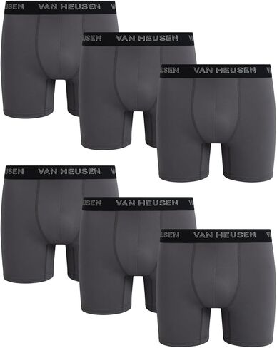 Van Heusen Men’s Underwear - Casual Stretch Boxer Briefs with Contour Pouch (6 Pack) in Saudi Arabia