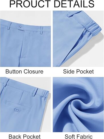 بنطلون تشينو رجالي من PASLTER مقاس نحيف مطوي من الأمام نحيف بخصر مطاطي فستان بدلة عمل بنطلون كلاسيكي in Kuwait