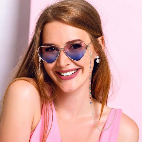 2Pcs Eyeglass Chains for Women, Gold Glasses Lanyard Necklace Mask Eyewear Retainer Strap Metal Glasses Holders in Saudi Arabia