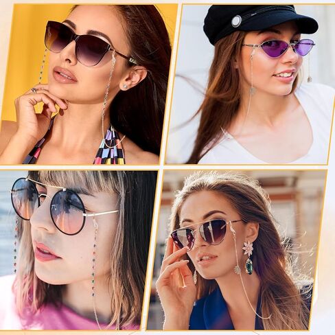 2Pcs Eyeglass Chains for Women, Gold Glasses Lanyard Necklace Mask Eyewear Retainer Strap Metal Glasses Holders in Saudi Arabia