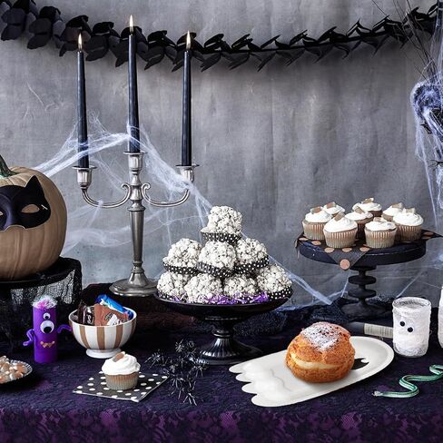 100 قطعة من أطباق ورق الهالوين، أطباق شبح بيضاء لطيفة للاستعمال مرة واحدة، أطباق شبح مزخرفة بالرسوم المتحركة لمستلزمات حفلات عيد الهالوين وأعياد الميلاد in Kuwait