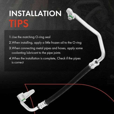A-Premium A/C Discharge Line Hose Assembly Compatible with Kia Rio 2012-2017 L4 1.6L, Compressor to Condenser in Saudi Arabia