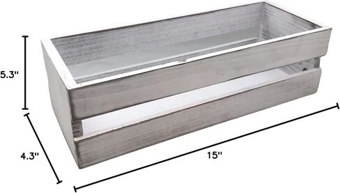 3 Pack Wood Craft Crate Caddy Set | Nesting, wood crates for display, wooden boxes for crafts, decorative wooden crate, Wood box storage crate, centerpieces for Home, bathroom and much more (Brown) in Saudi Arabia