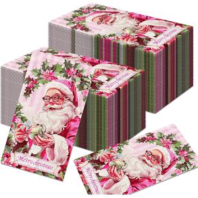 Christmas Decorations,Christmas Napkins,Xmas Napkins,Cocktail Napkins,Serviettes Napkins,Paper Luncheon Napkins 2-Ply,13x13 Inch,40 Count